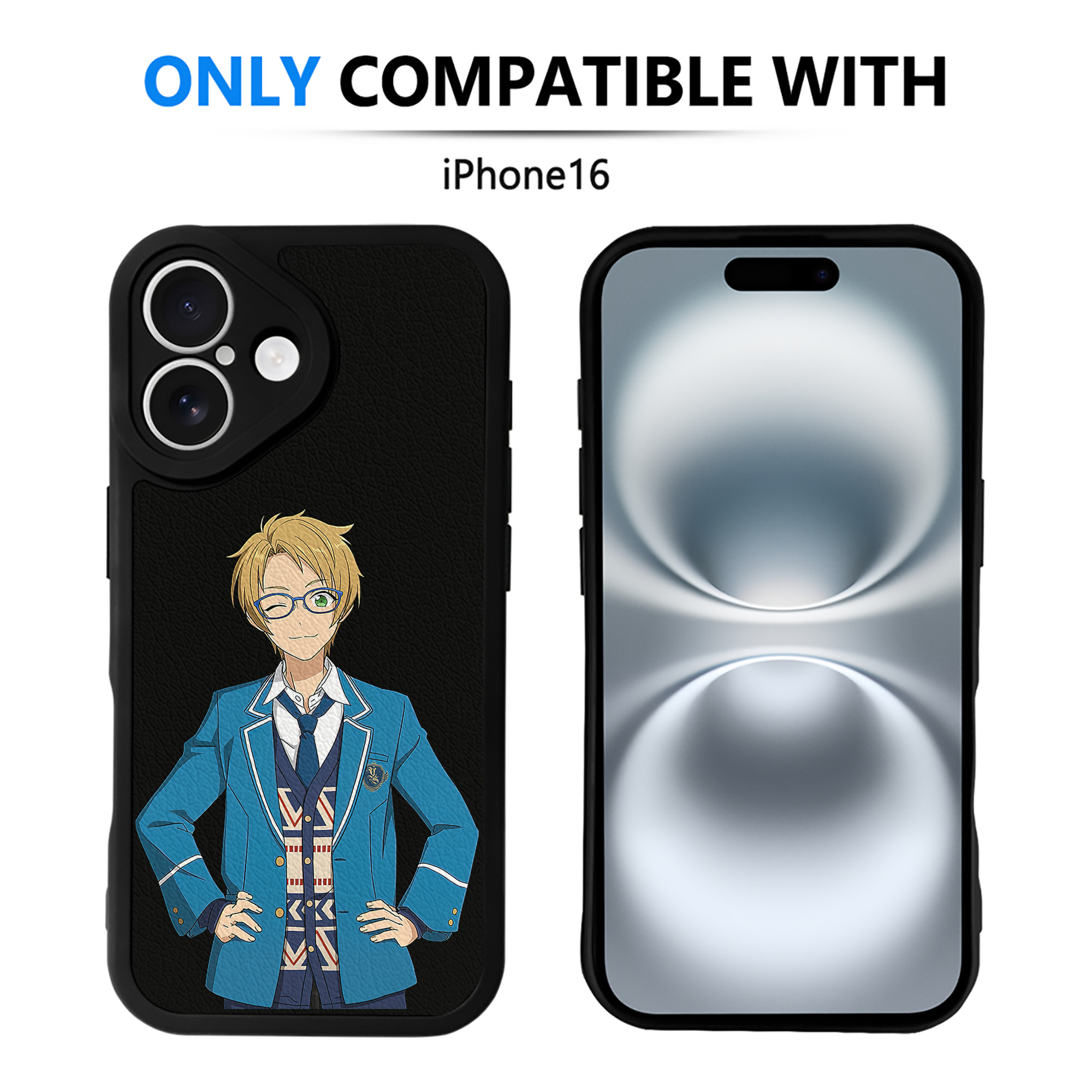 （画像用） あんさんぶるスターズ! Ensemble Stars 【iPhone 16シリーズ対応】シリコンスマホケース（レザー調） 材質：シリコン